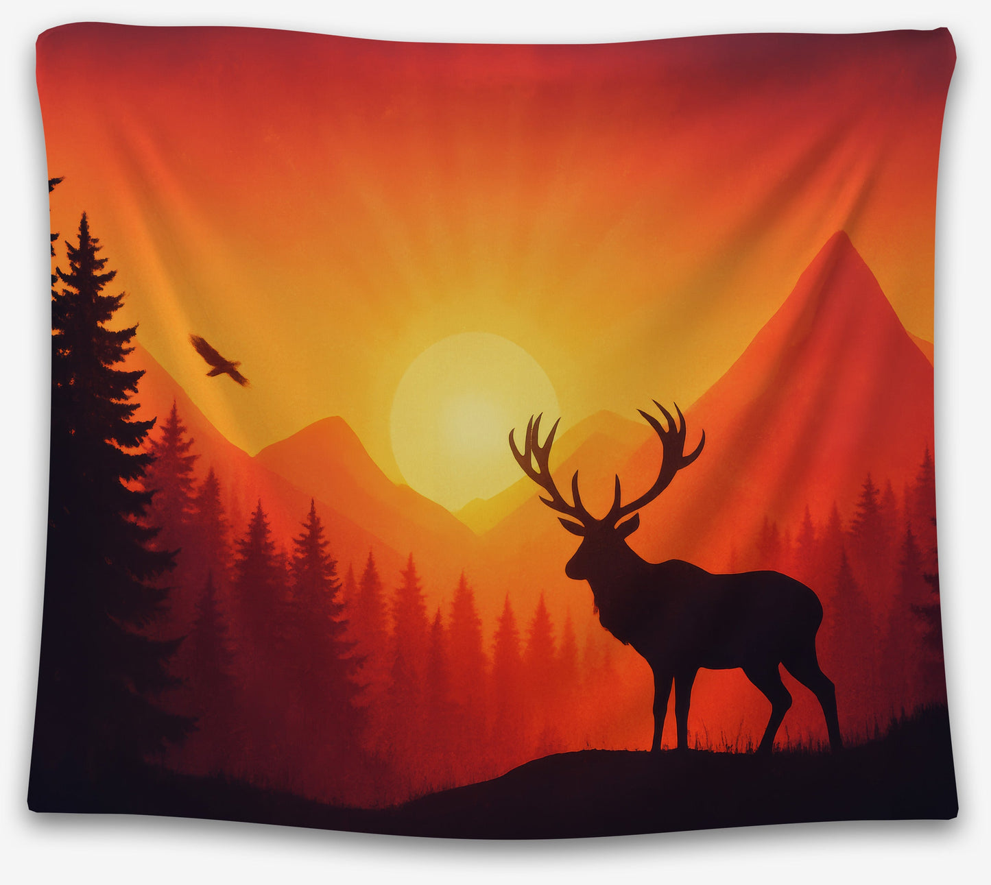 Crimson Summit Tapestry