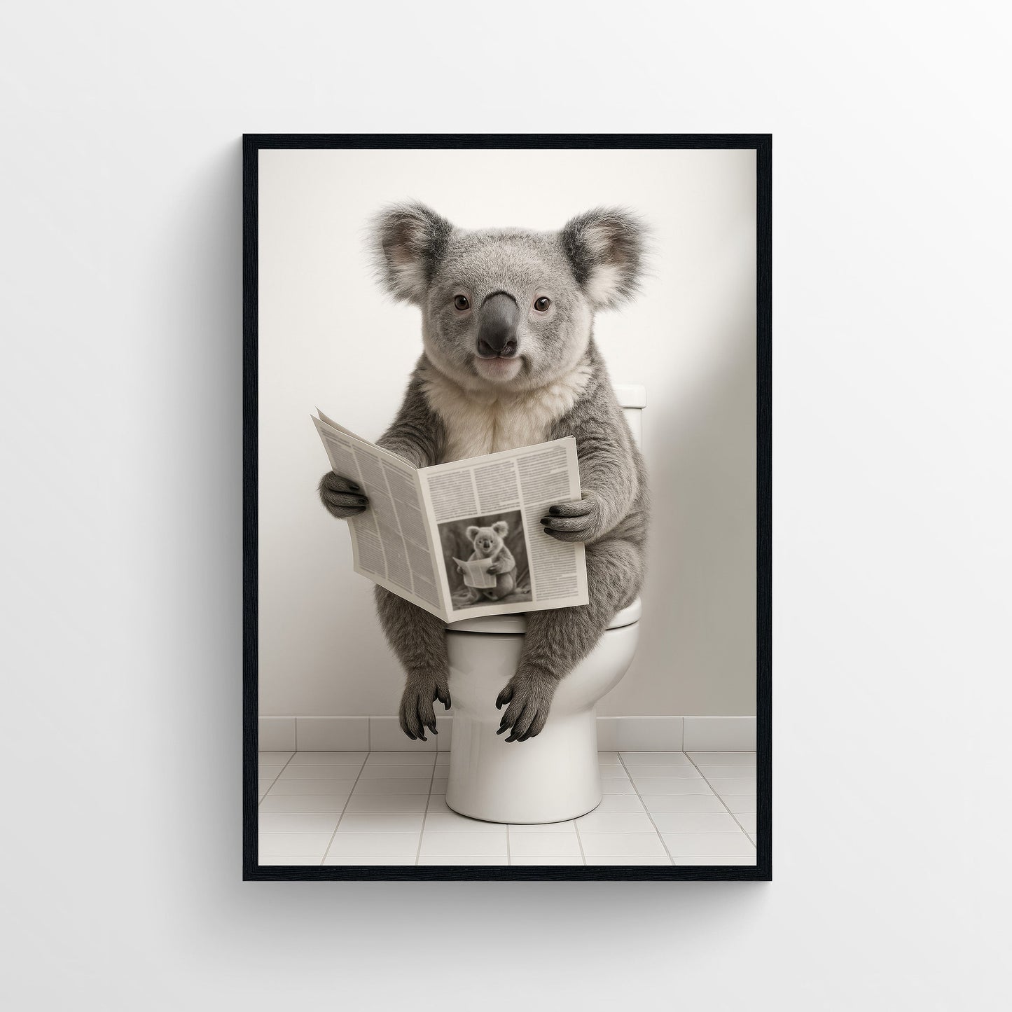 Koala Animal Bathroom Toilet Poster