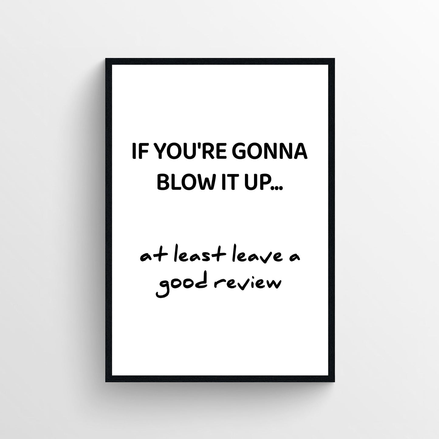 Leave A Review Bathroom Poster