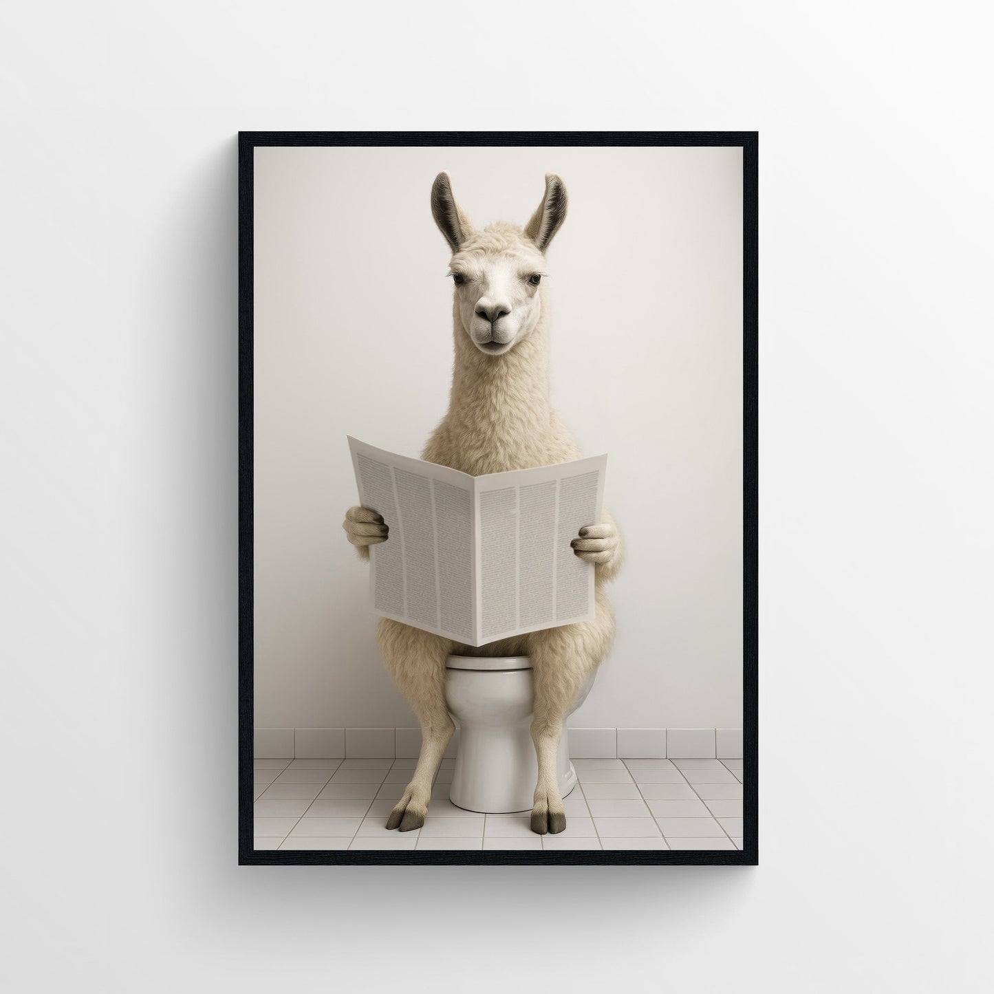 Lion Animal Bathroom Toilet Poster