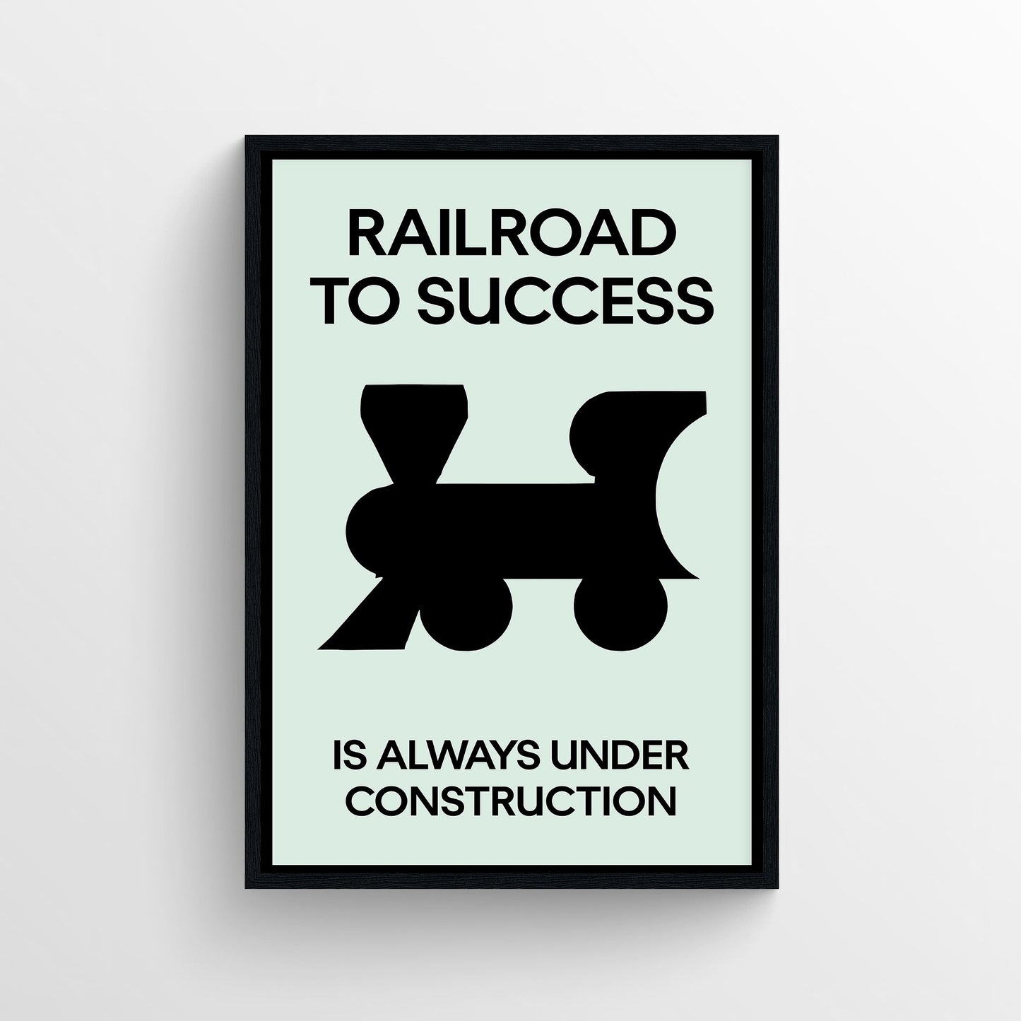 Railroad to Success Monopoly Poster