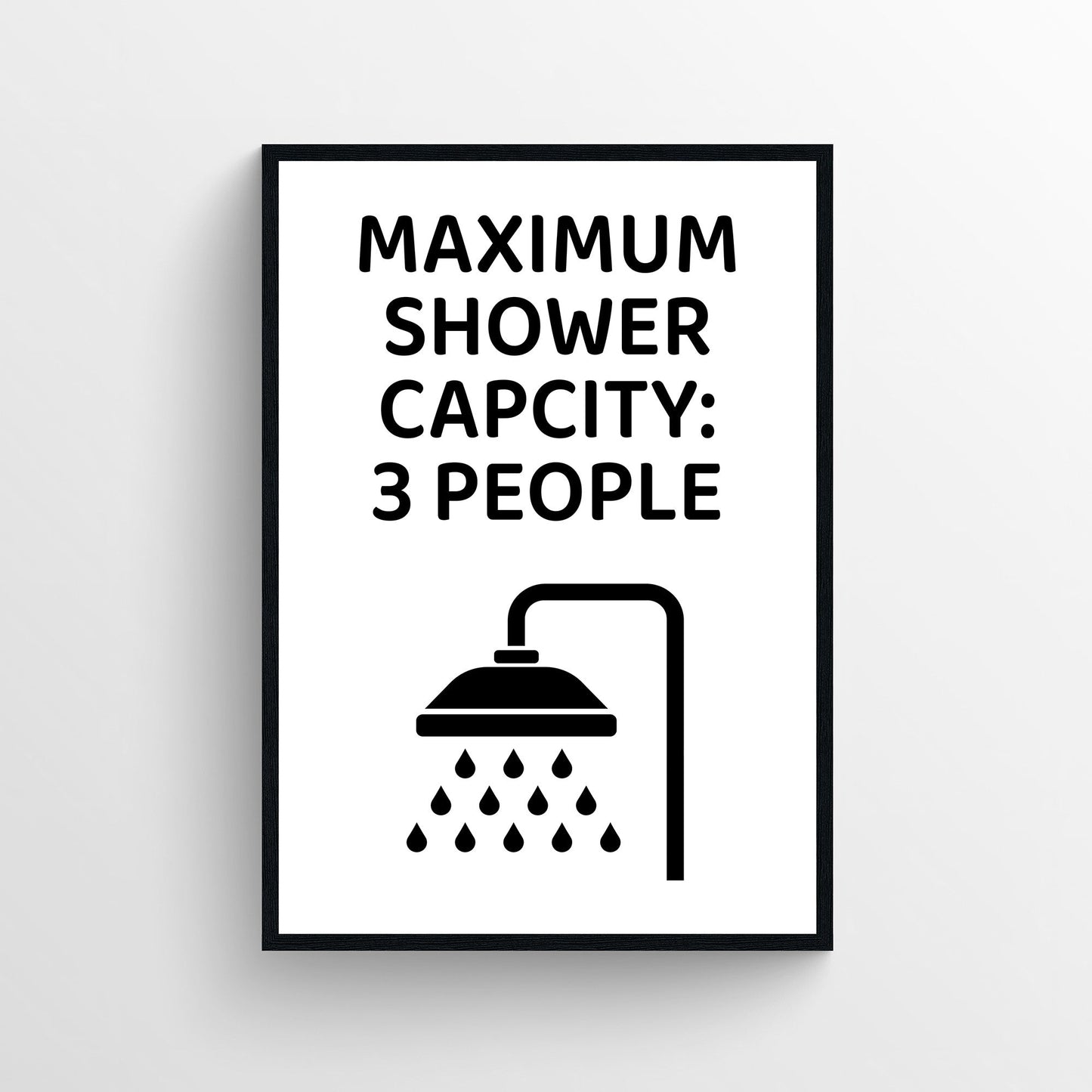 Shower Capacity Bathroom Poster