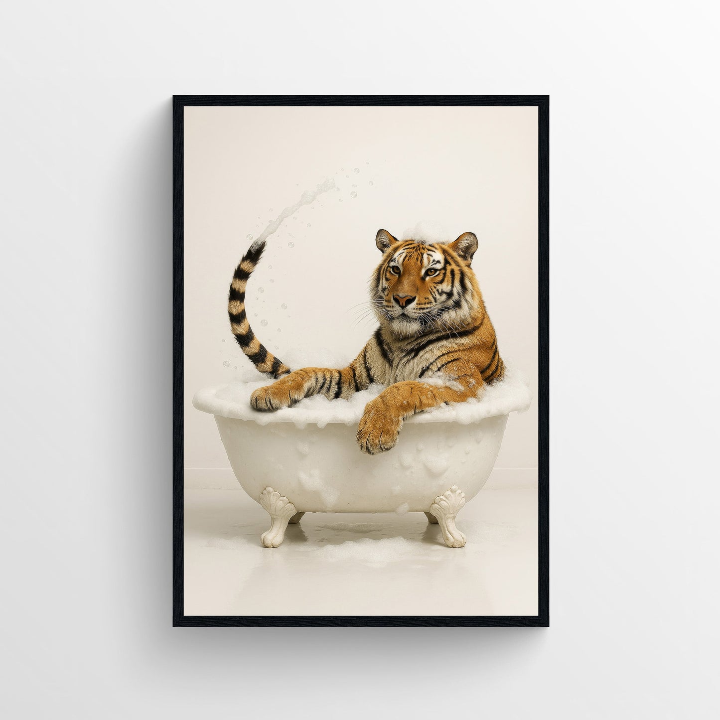 Tiger Animal Bathroom Tub Poster