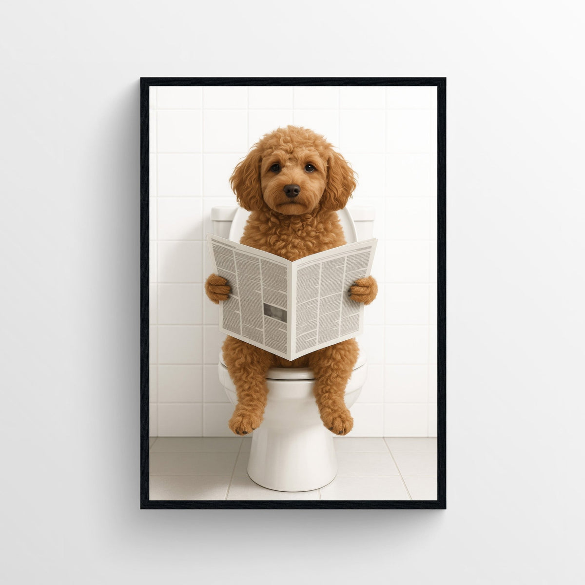Dog - Cavapoo Animal Bathroom Toilet Poster - AthleteFlags