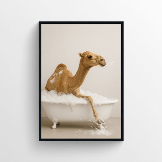 Camel Animal Bathroom Tub Poster