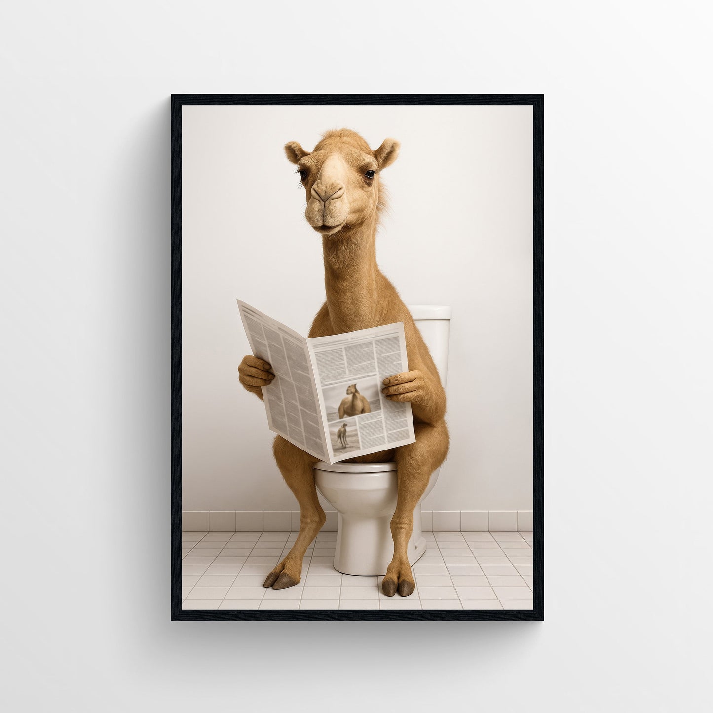 Camel Animal Bathroom Toilet Poster