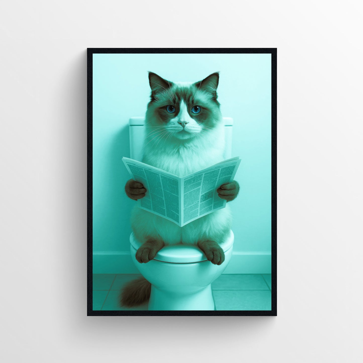 Cat - Ragdoll Animal Bathroom Toilet Poster