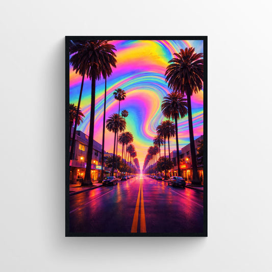 Chromatic Avenue Trippy Poster