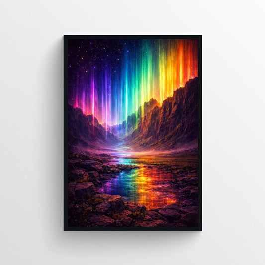 Chromatic Descent Trippy Poster