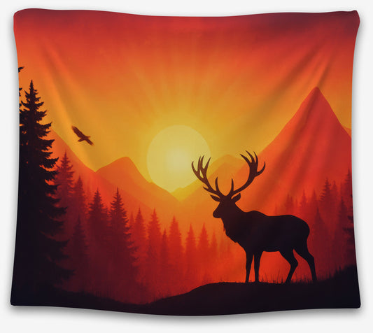 Crimson Summit Tapestry