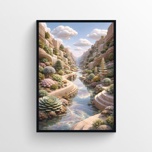 Cultivated Canyon Trippy Poster