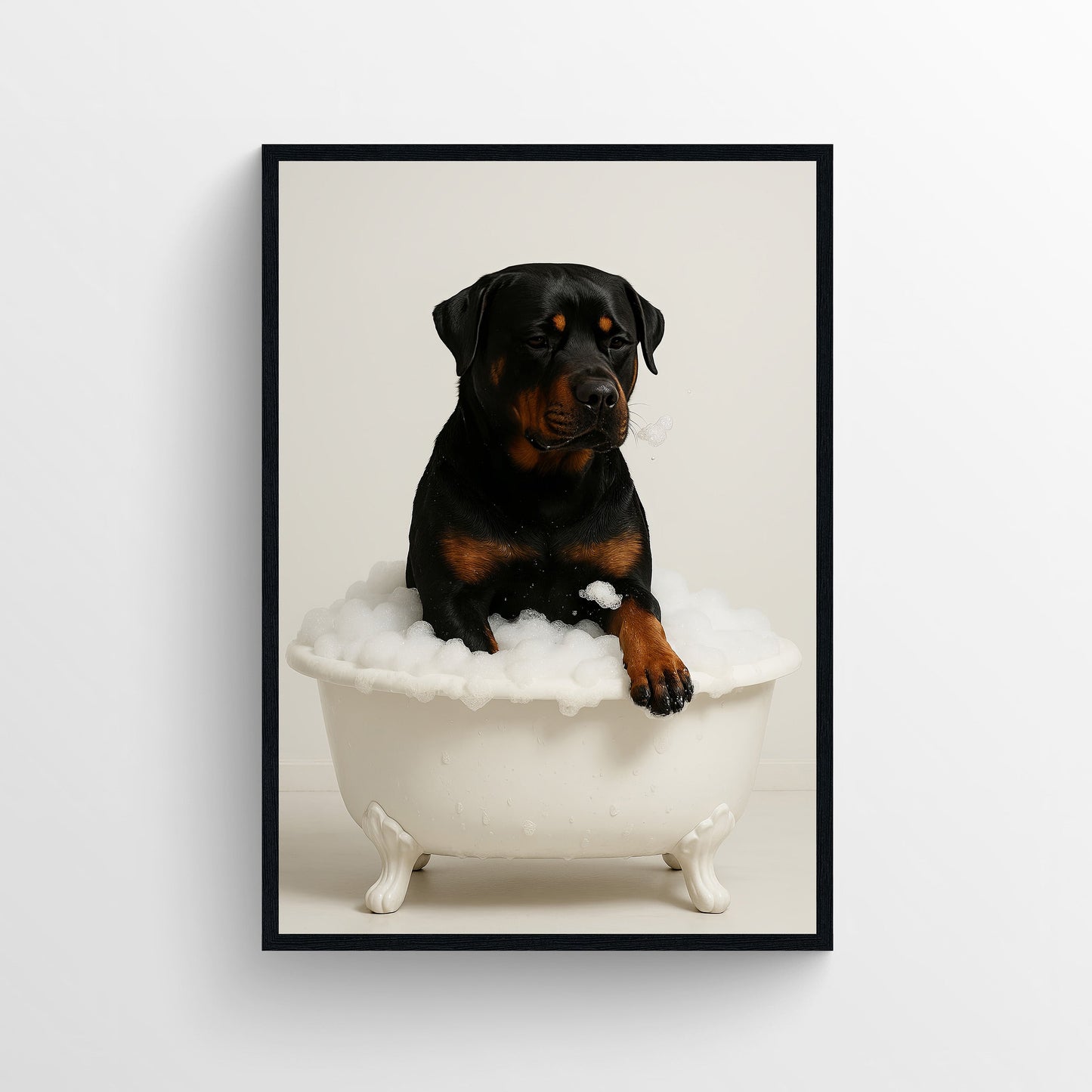 Dog - Rottweiler Animal Bathroom Tub Poster