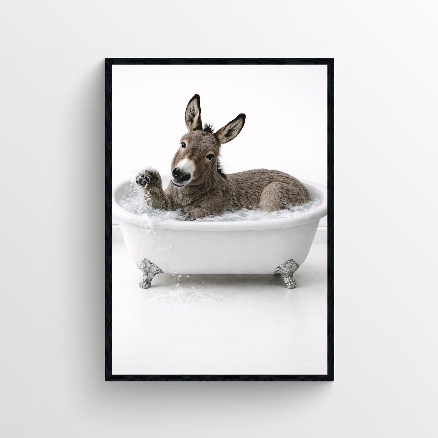 Donkey Animal Bathroom Tub Poster