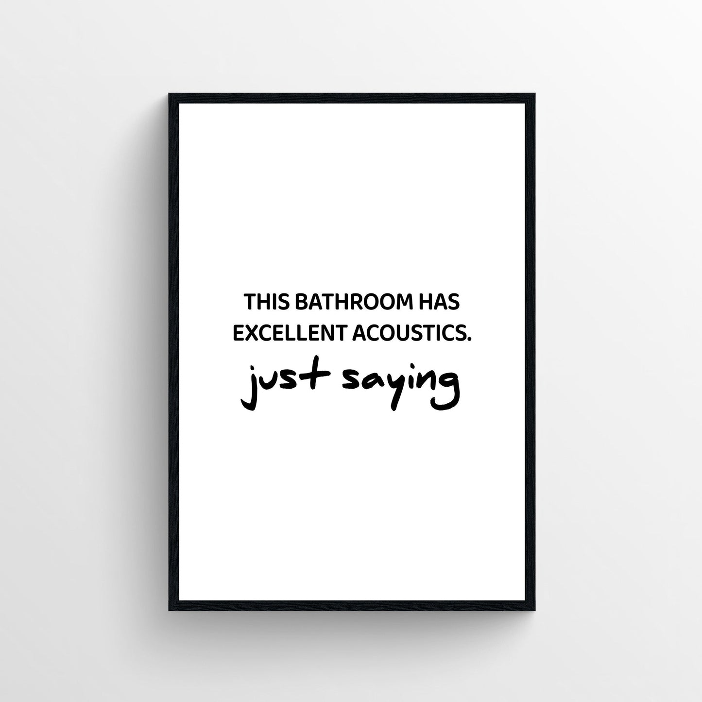 Excellent Acoustics Bathroom Poster