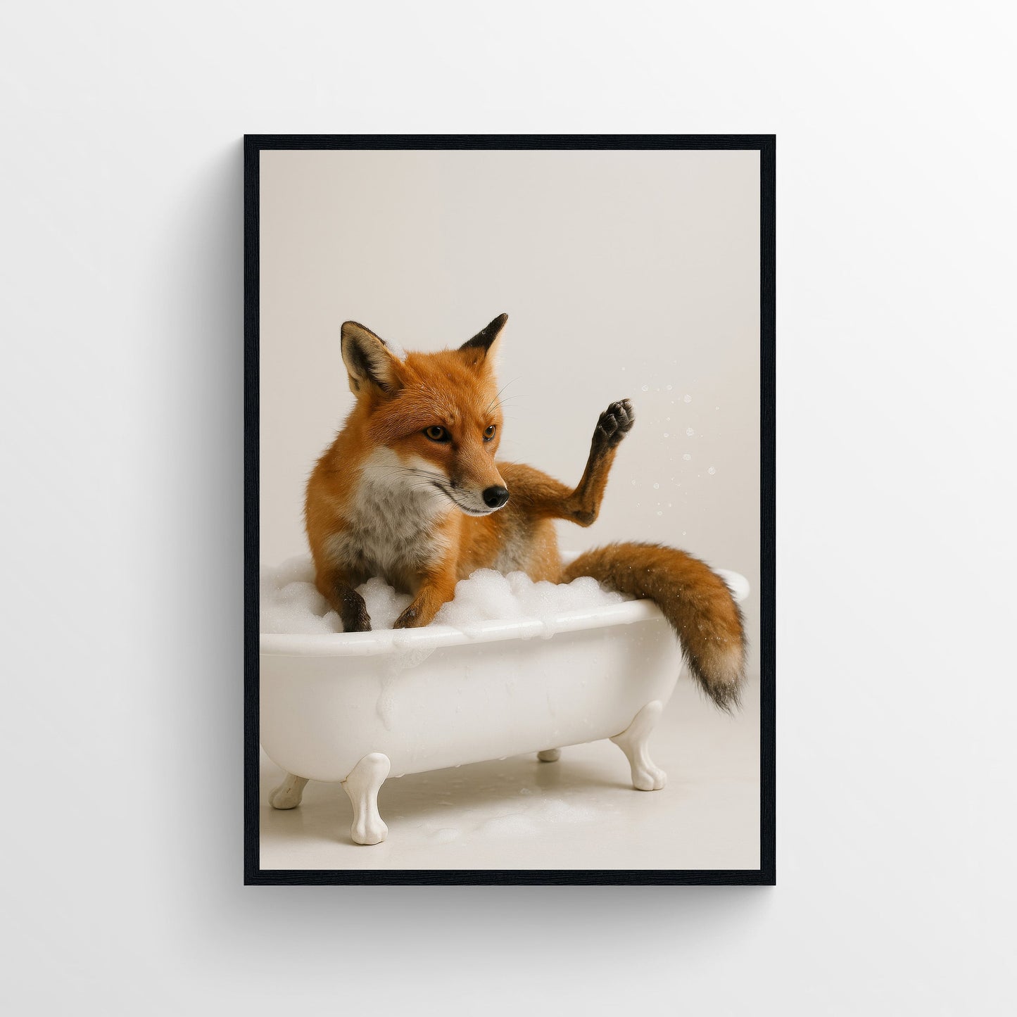 Fox Animal Bathroom Tub Poster