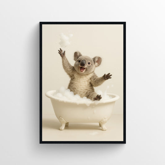 Koala Animal Bathroom Tub Poster
