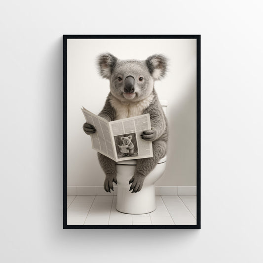 Koala Animal Bathroom Toilet Poster