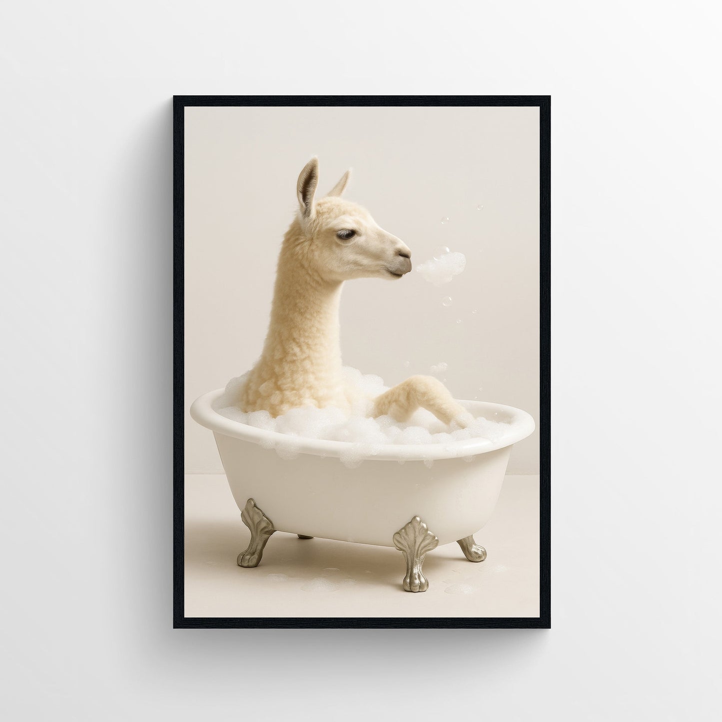 Lion Animal Bathroom Tub Poster
