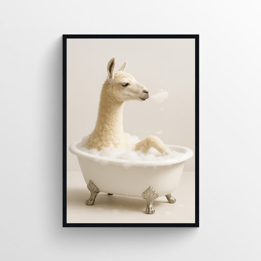 Lion Animal Bathroom Tub Poster