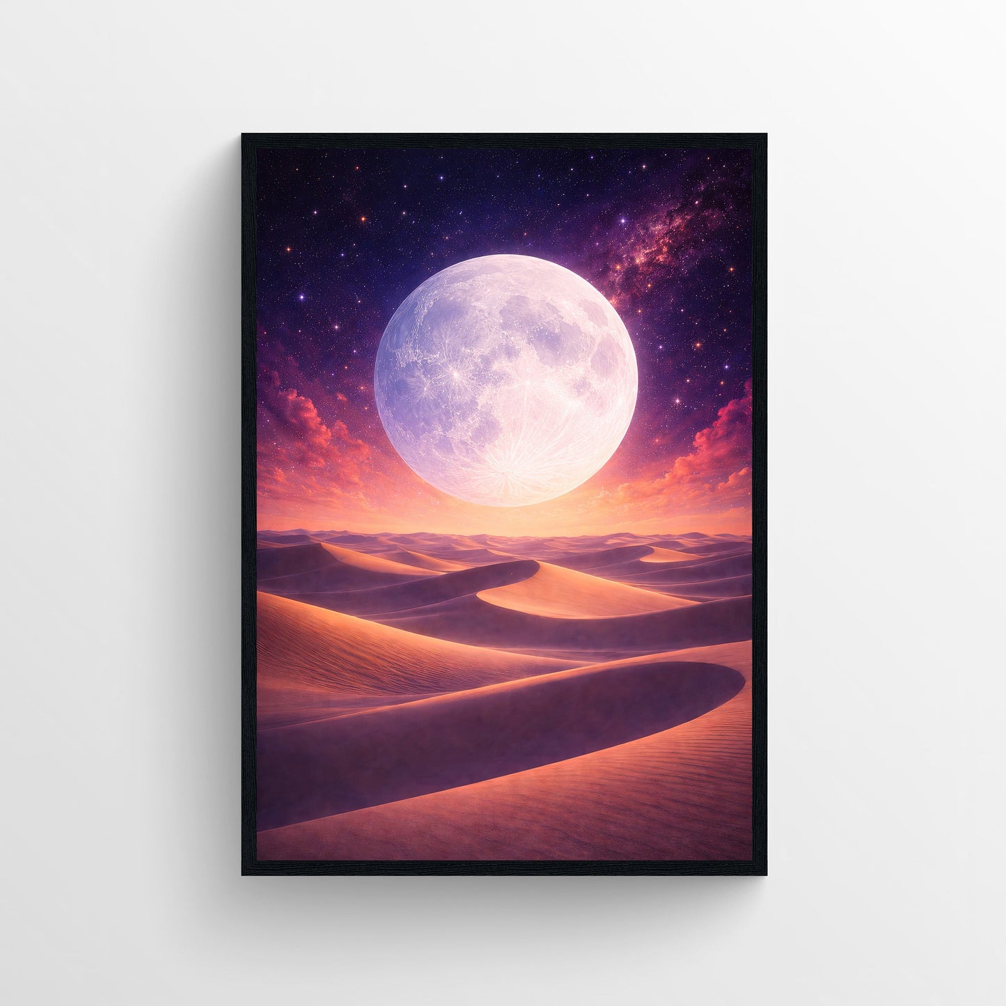 Lunar Drift Trippy Poster