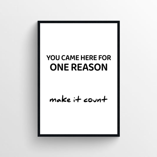 Make It Count Bathroom Poster