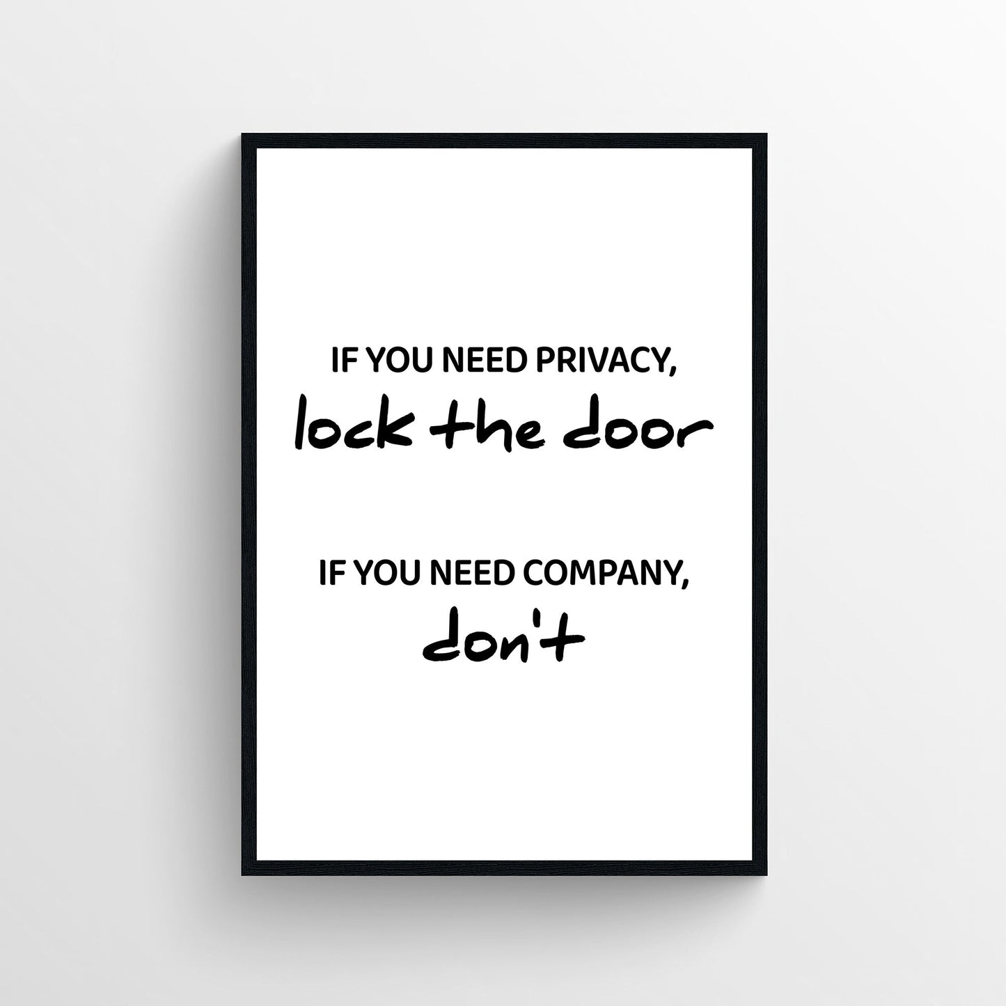 Privacy or Company Bathroom Poster
