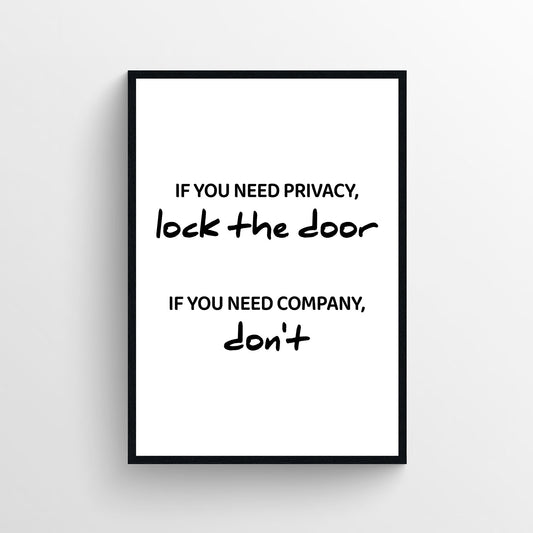 Privacy or Company Bathroom Poster