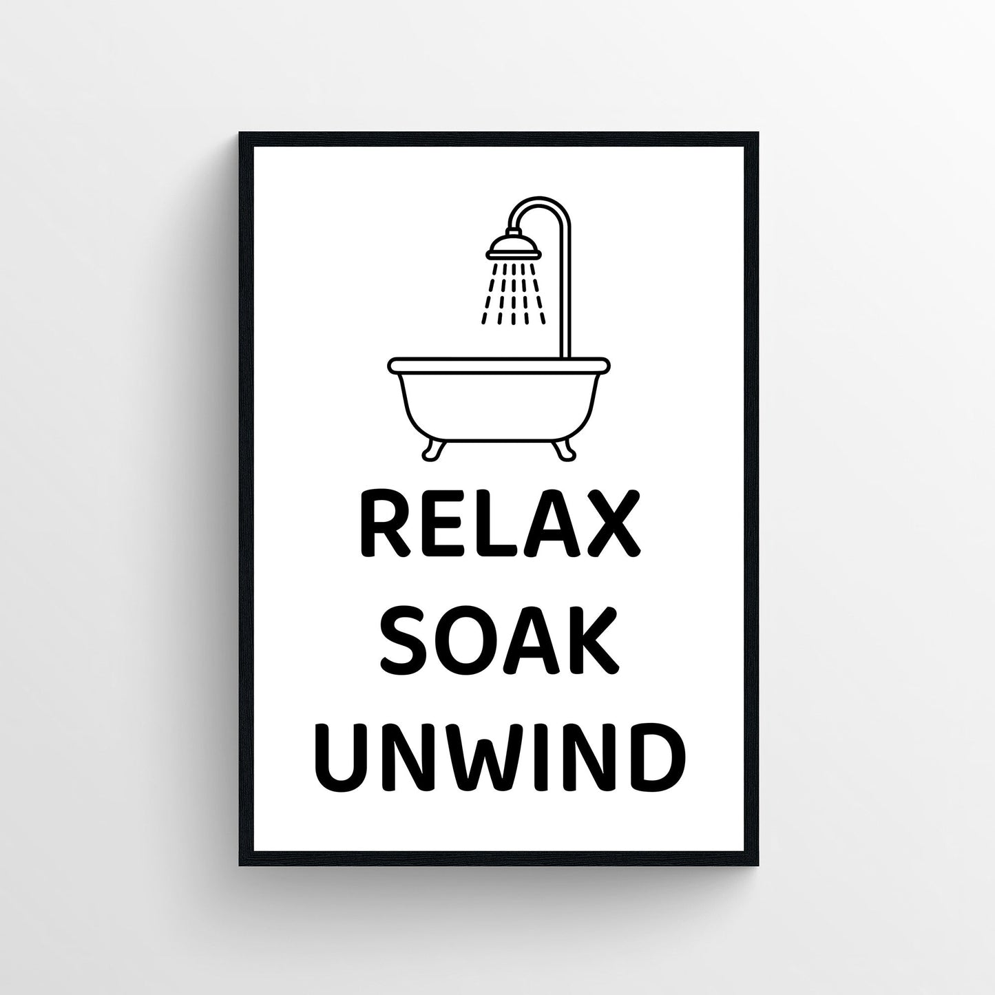 Relax Soak Unwind Bathroom Poster