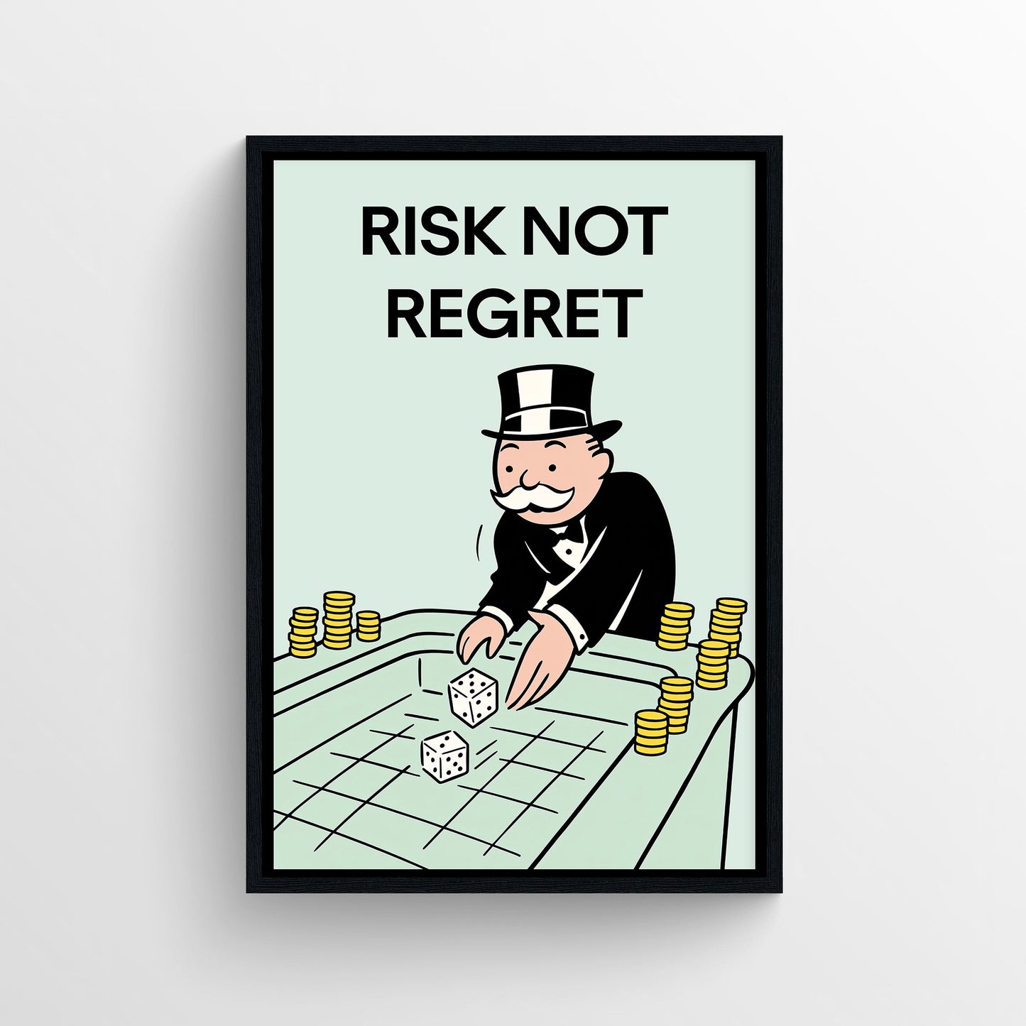Risk Not Regret Monopoly Poster