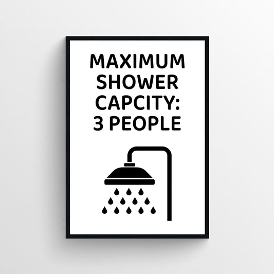 Shower Capacity Bathroom Poster