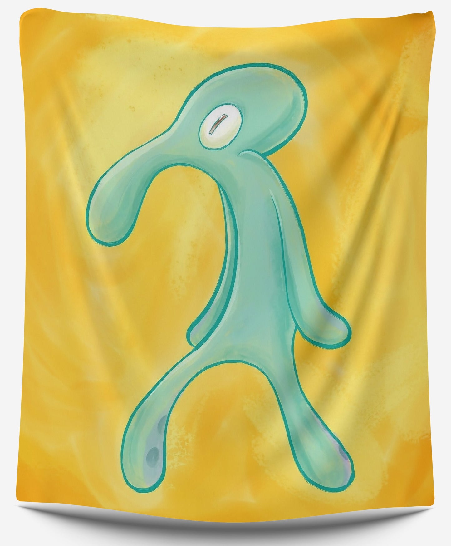 Squidward Painting Tapestry