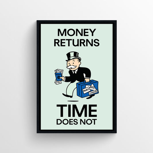 Time Over Money Monopoly Poster