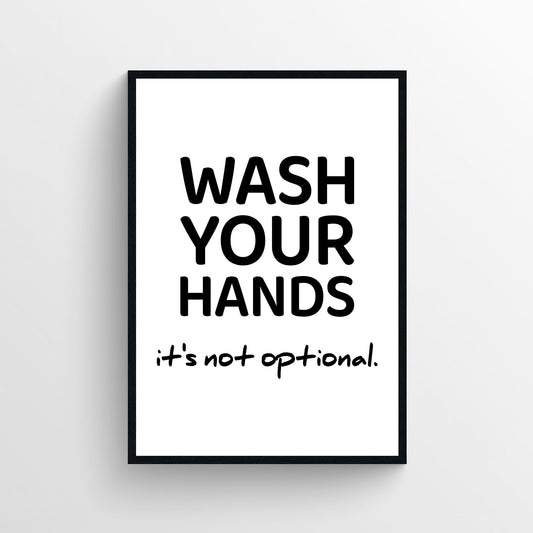 Wash Your Hands Bathroom Poster