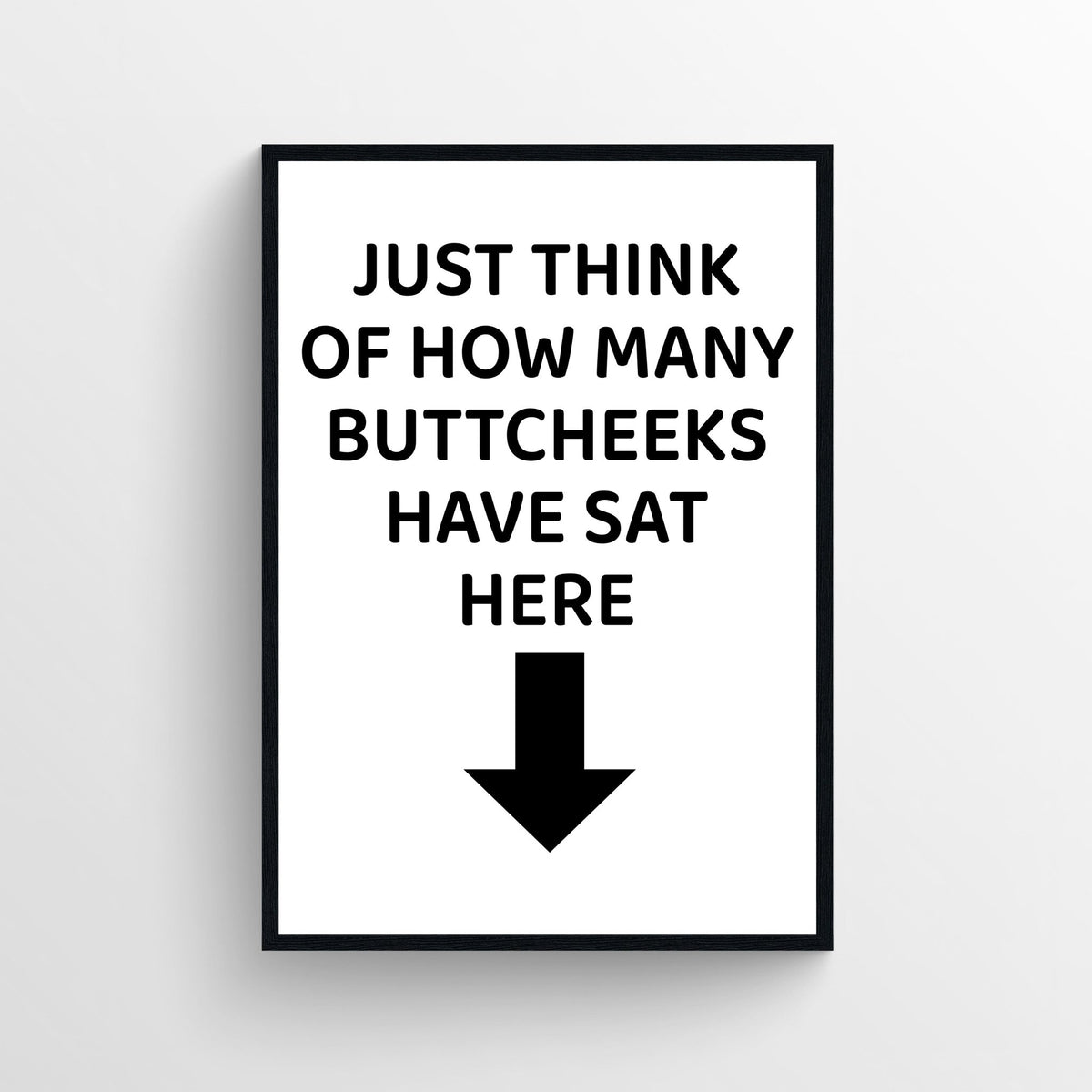 Buttcheek Math Bathroom Poster - AthleteFlags
