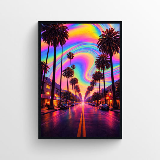Chromatic Avenue Trippy Poster - AthleteFlags