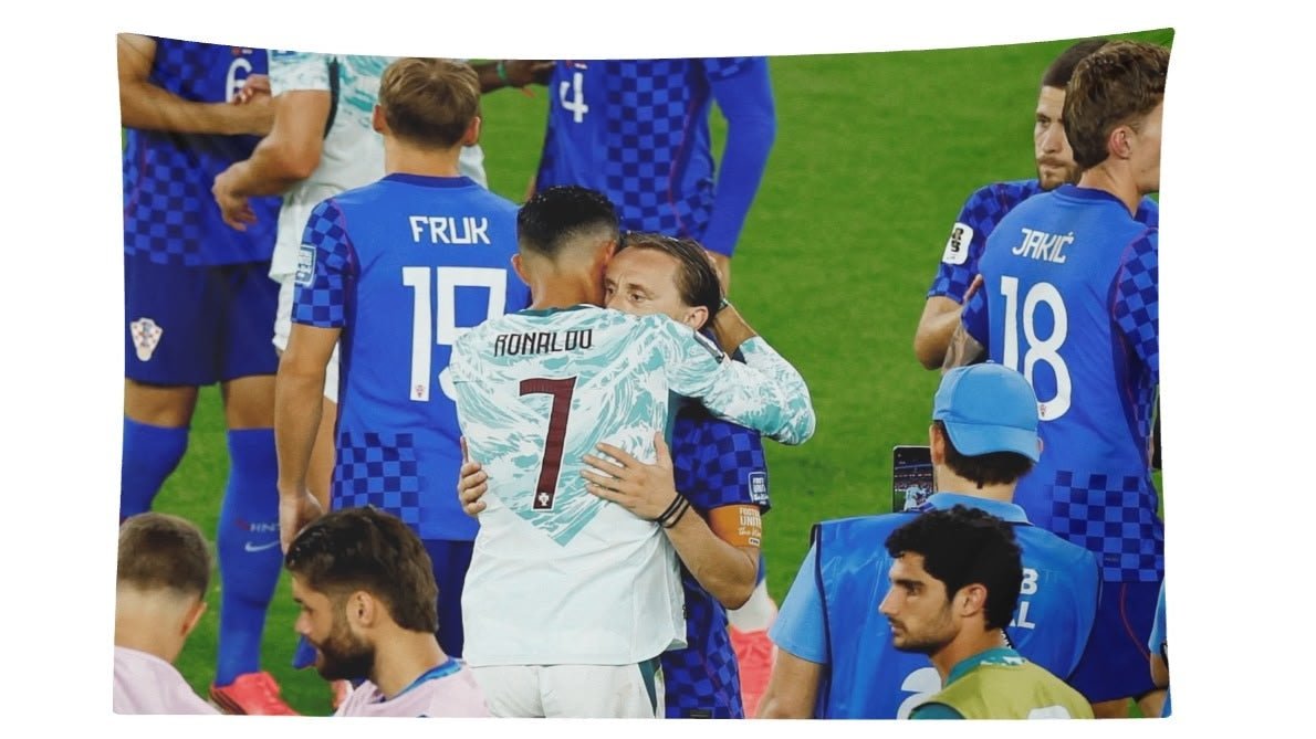 Cristiano Ronaldo and Luka Modrics Last Dance Flag For 2026 World Copa - AthleteFlags