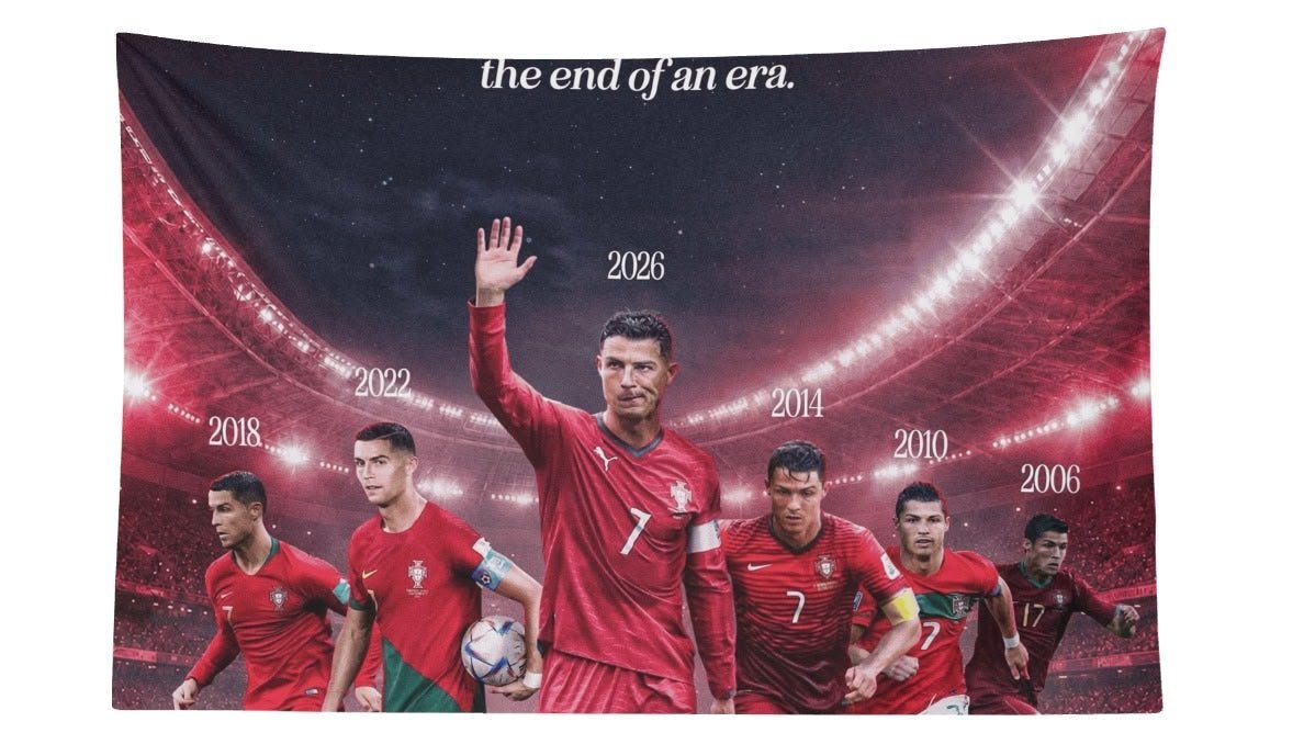 Cristiano Ronaldo Portugal End of An Era Flag For 2026 World Copa - AthleteFlags