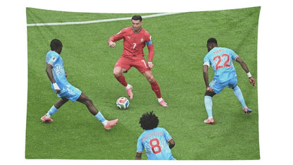 Cristiano Ronaldo Portugal Vs. Dr Congo Flag For 2026 World Copa - AthleteFlags