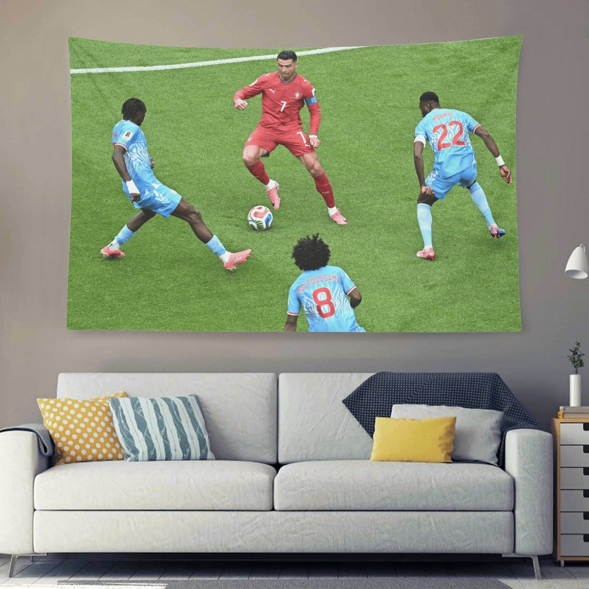 Cristiano Ronaldo Portugal Vs. Dr Congo Flag For 2026 World Copa - AthleteFlags