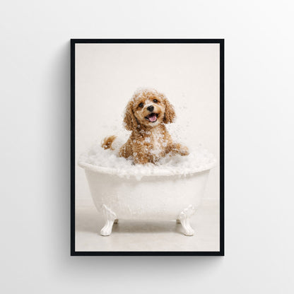 Dog - Cavapoo Animal Bathroom Tub Poster - AthleteFlags