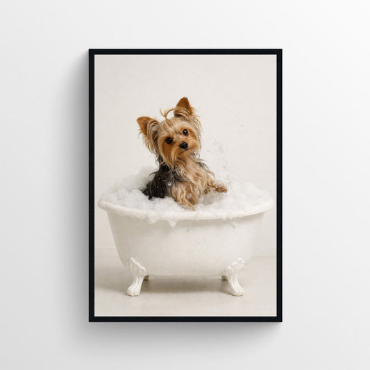 Dog - Yorkshire Terrier Animal Bathroom Tub Poster - AthleteFlags