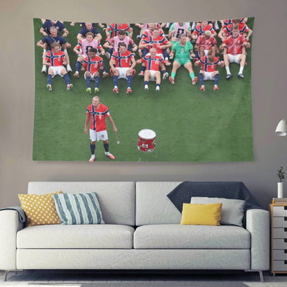 Erling Haaland Leads Norway Viking Row Celebration Flag For 2026 World Copa - AthleteFlags