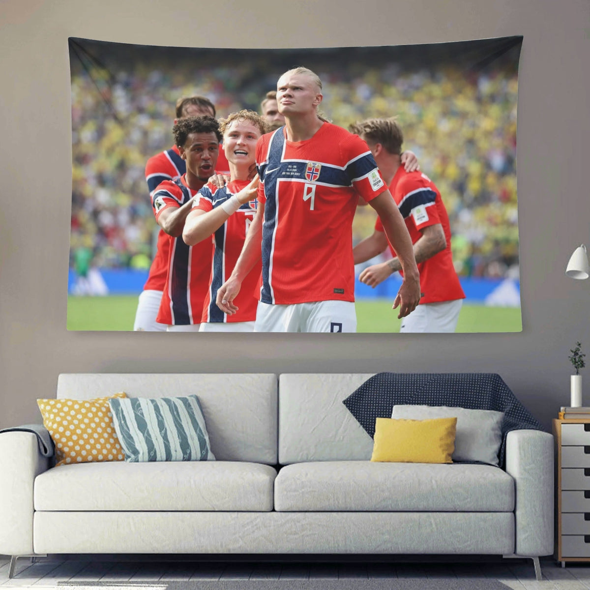 Erling Haaland Norway Vs. Brazil Flag For 2026 World Copa - AthleteFlags