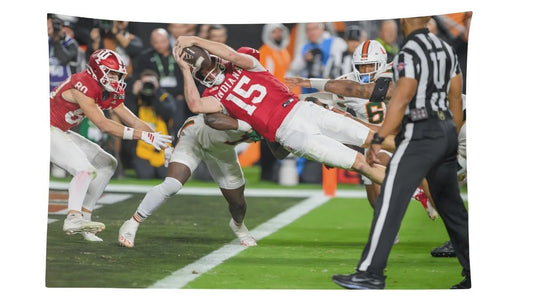 Fernando Mendoza Indiana 2026 National Championship Touchdown Dive Flag - AthleteFlags