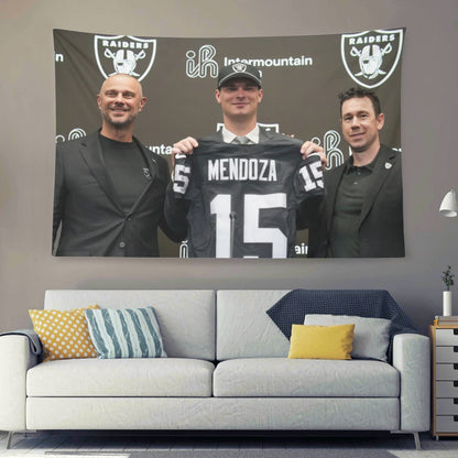 Fernando Mendoza Raiders Jersey Draft Flag - AthleteFlags