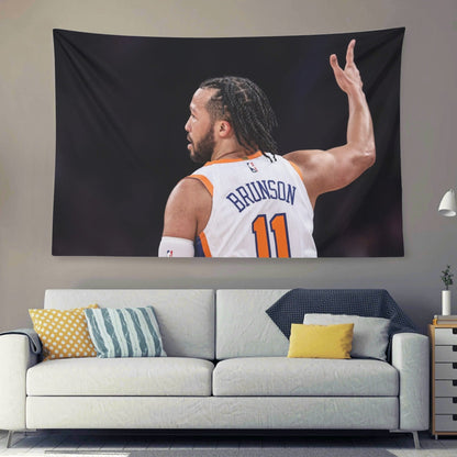 Jalen Brunson 3 Point Celebration Backshot Flag - AthleteFlags
