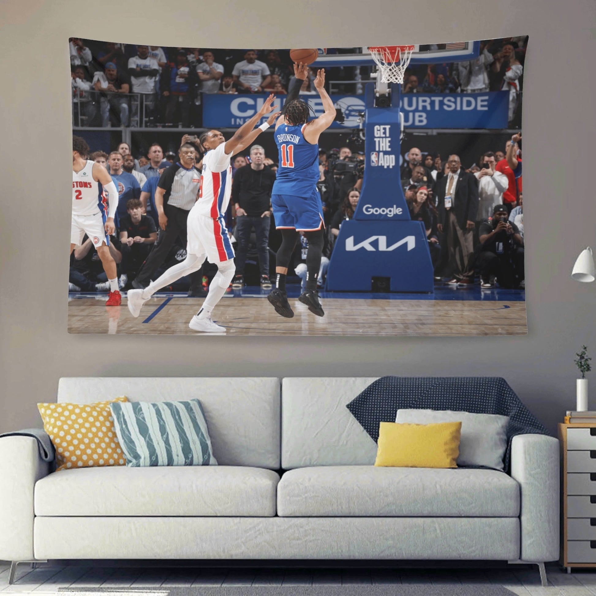 Jalen Brunson Game Winner Vs Pistons Flag - AthleteFlags