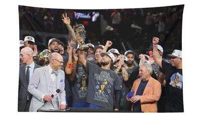 Jalen Brunson Lifts NBA Finals Trophy Flag - AthleteFlags