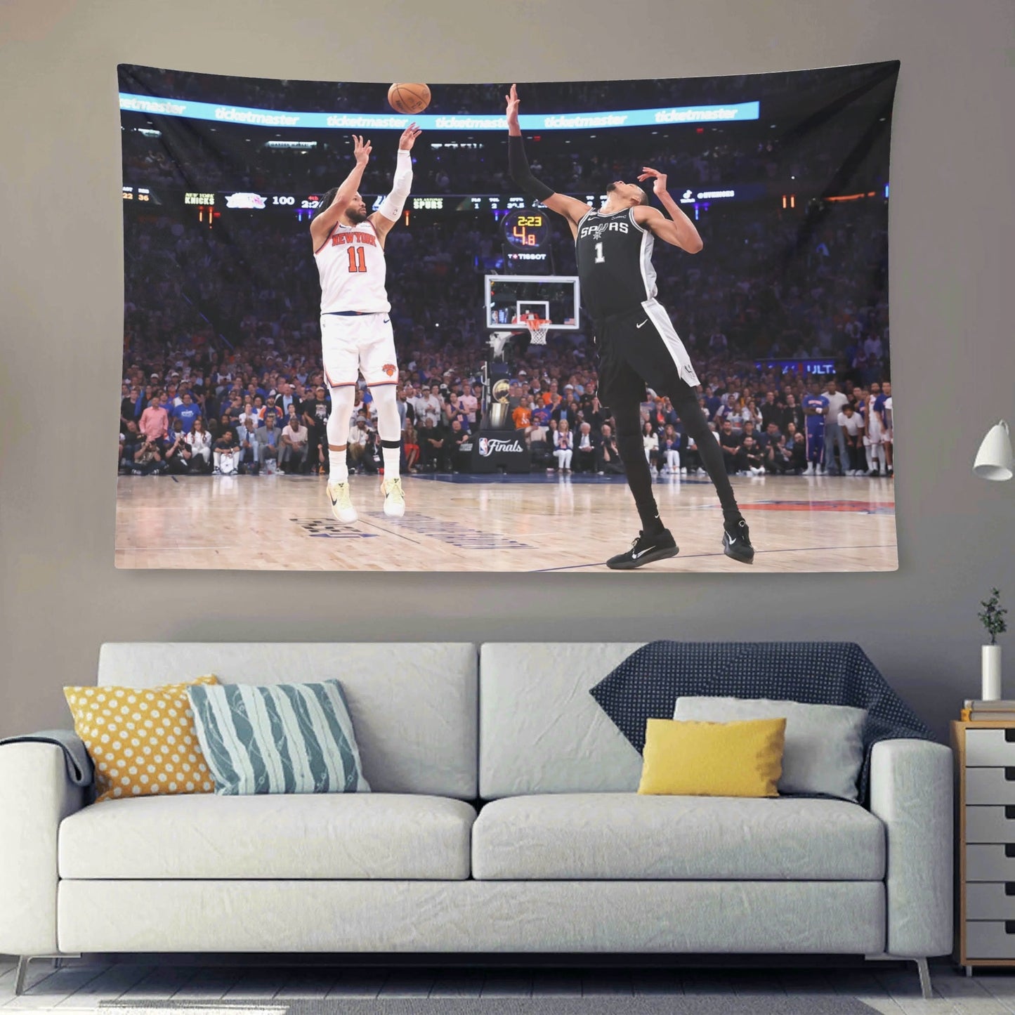 Jalen Brunson Vs. Victor Wembanyama Flag - AthleteFlags