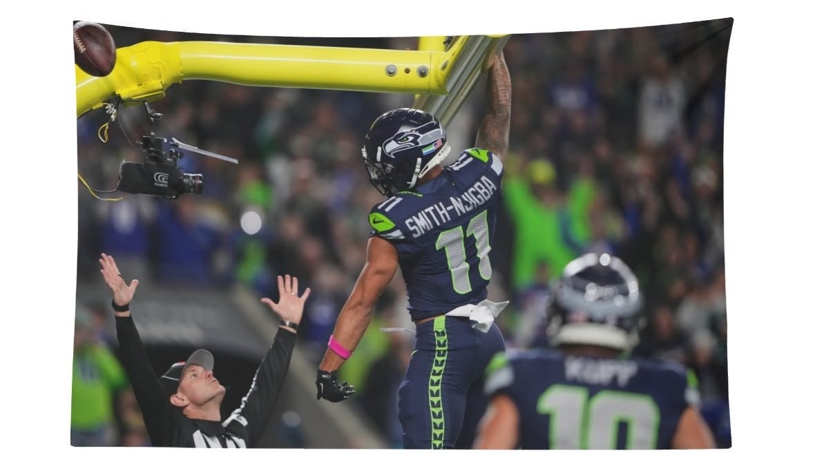 Jaxon Smith - Njigba JSN Dunk Touchdown Celebration Flag - AthleteFlags